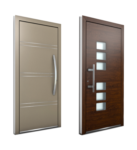Custom Entrance Doors High End Modern Aluminum Wood Entry Doors