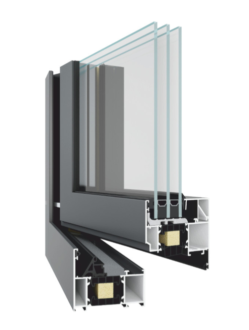 TM 77  High Performance Triple Glazed Aluminum Windows for Residential Homes NeuFenster Canada