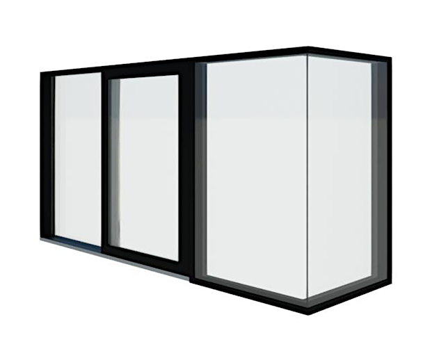 With Corner Glass Unit